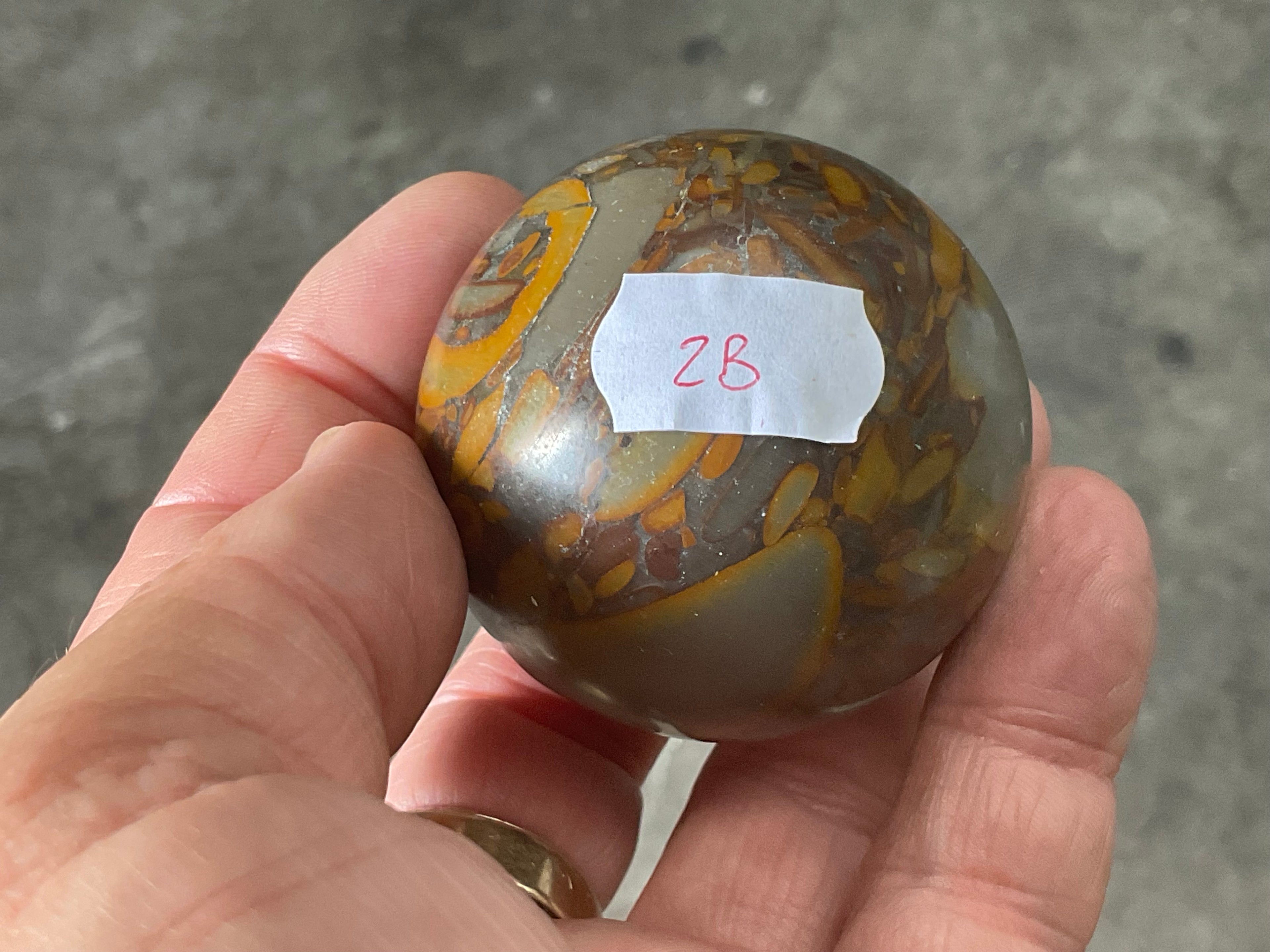 186g Bamboo Jasper Sphere 2B (Perfectly Imperfect)
