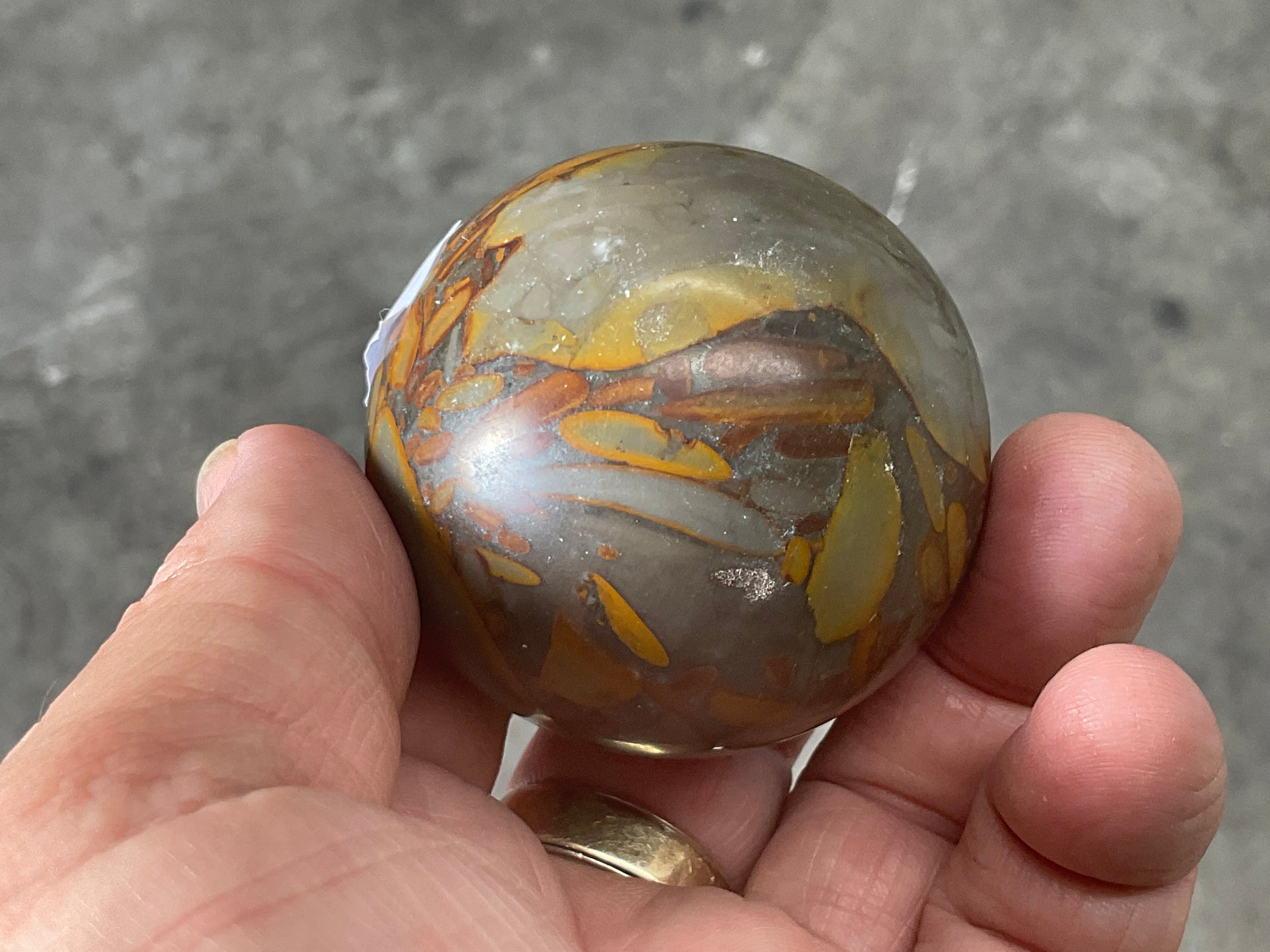 186g Bamboo Jasper Sphere 2B (Perfectly Imperfect)