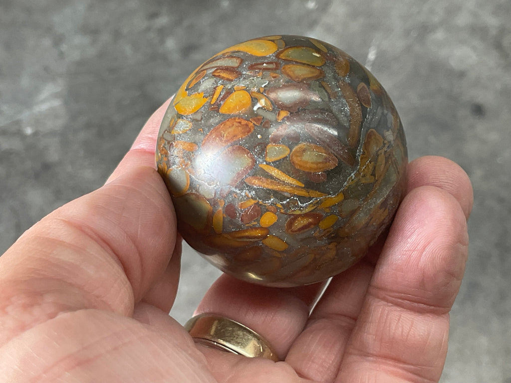 186g Bamboo Jasper Sphere 2B (Perfectly Imperfect)