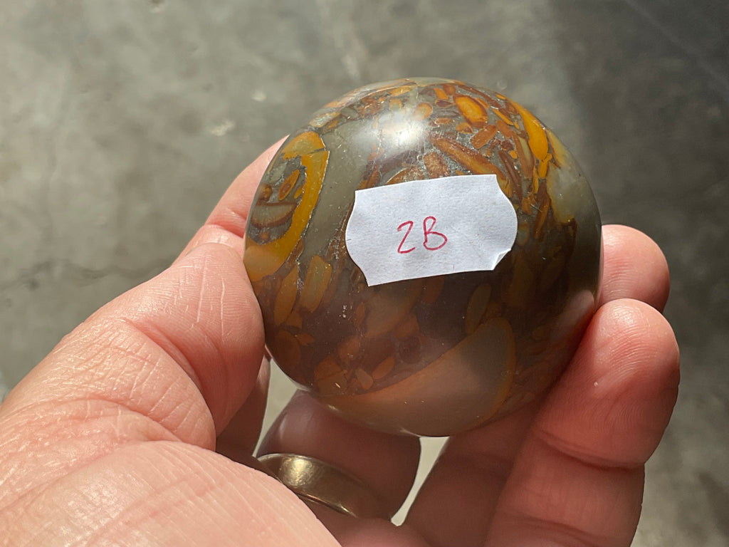 186g Bamboo Jasper Sphere 2B (Perfectly Imperfect)