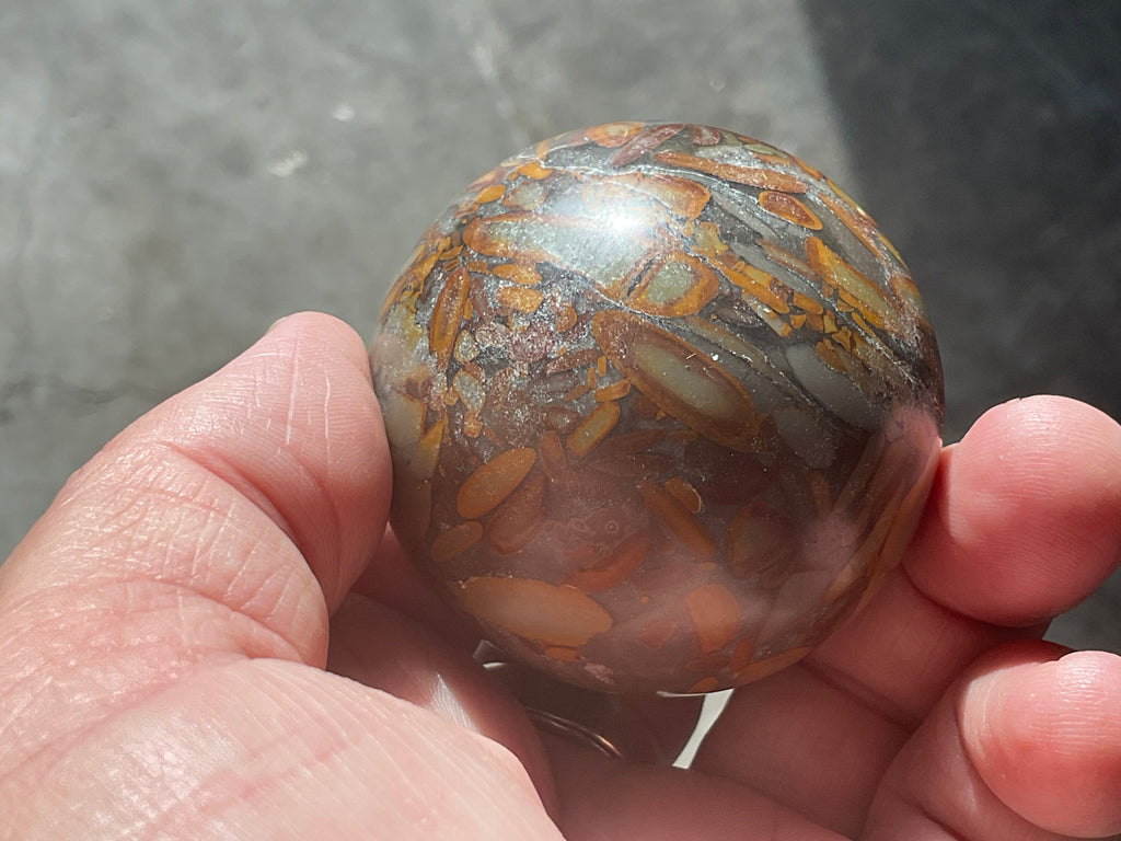 186g Bamboo Jasper Sphere 2B (Perfectly Imperfect)