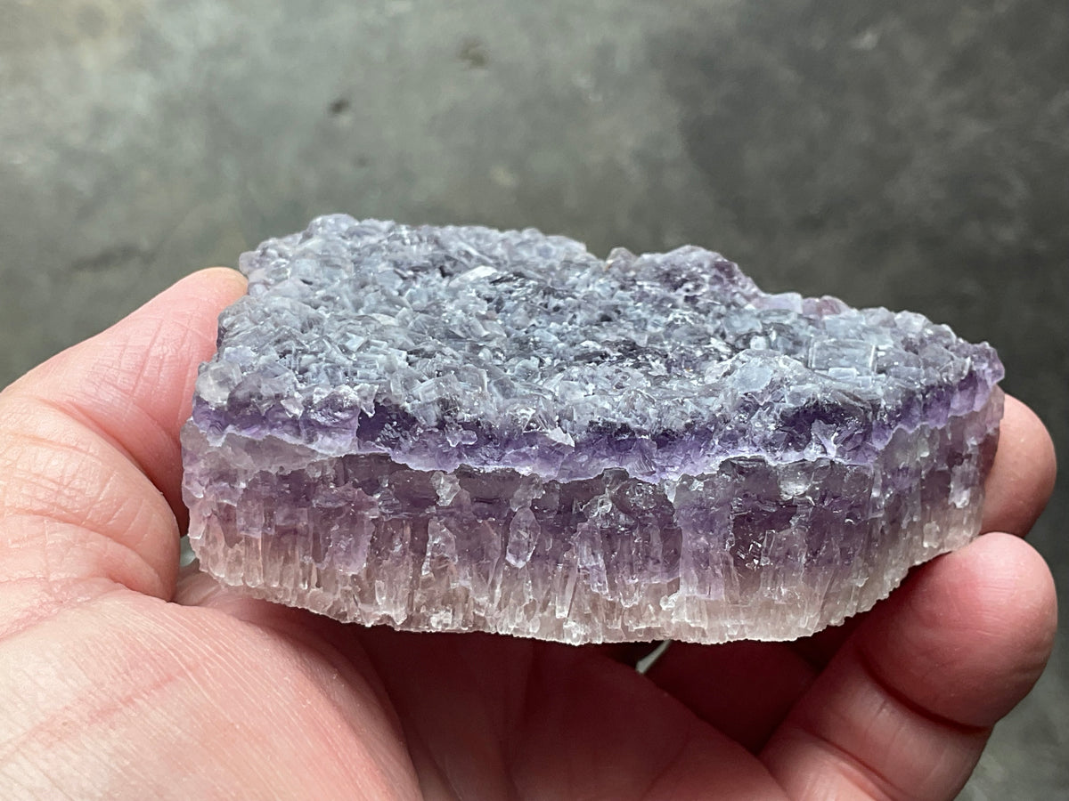 281g Purple Fluorite with Quartz Specimen 2B from Fujian, China