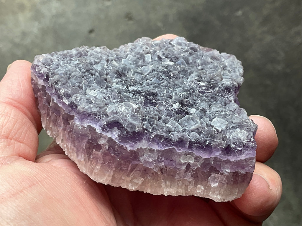 281g Purple Fluorite with Quartz Specimen 2B from Fujian, China