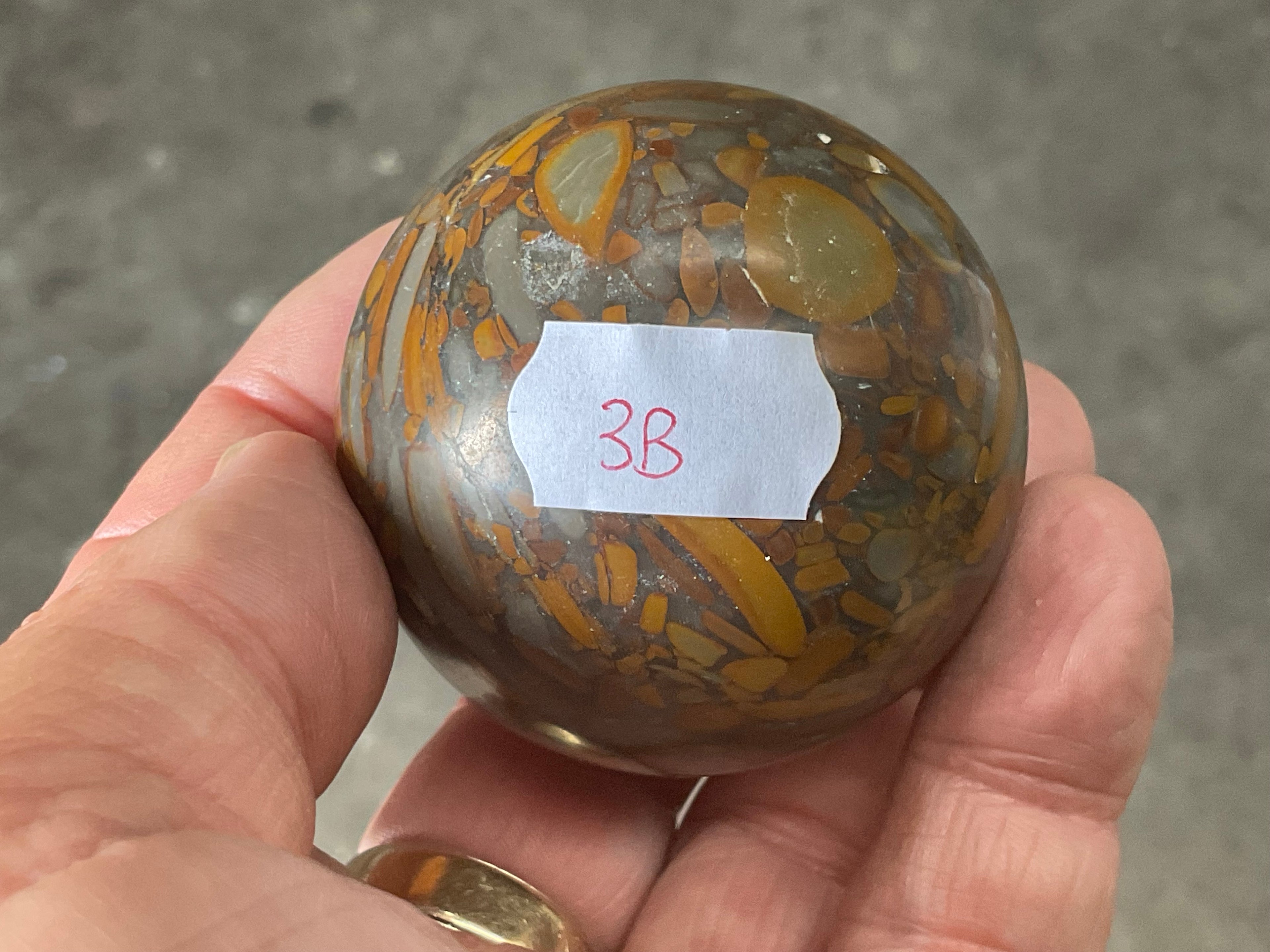 188g Bamboo Jasper Sphere 3B (Perfectly Imperfect)