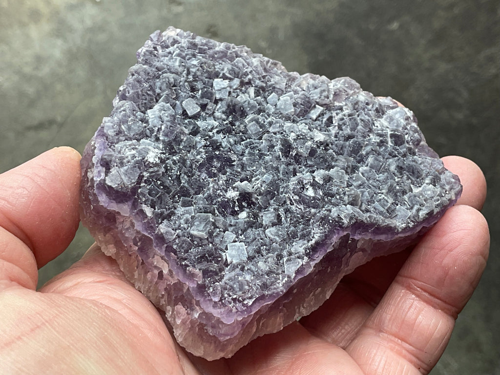 281g Purple Fluorite with Quartz Specimen 2B from Fujian, China