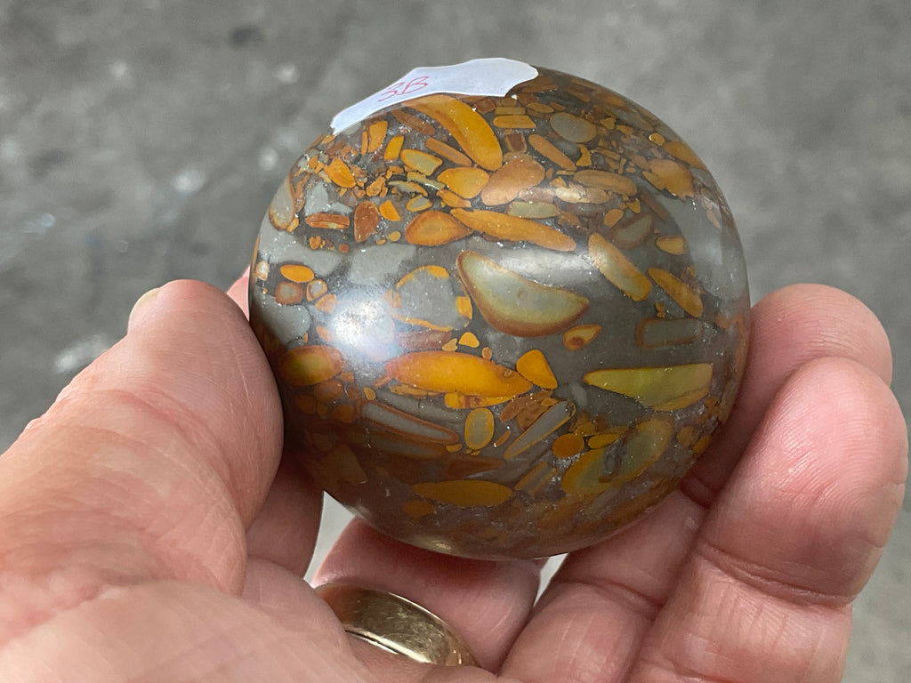 188g Bamboo Jasper Sphere 3B (Perfectly Imperfect)