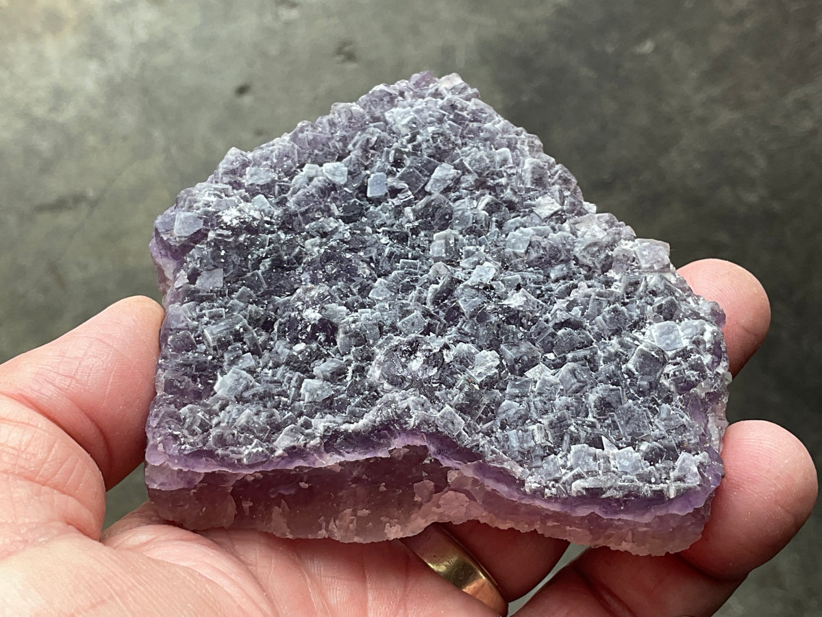 281g Purple Fluorite with Quartz Specimen 2B from Fujian, China