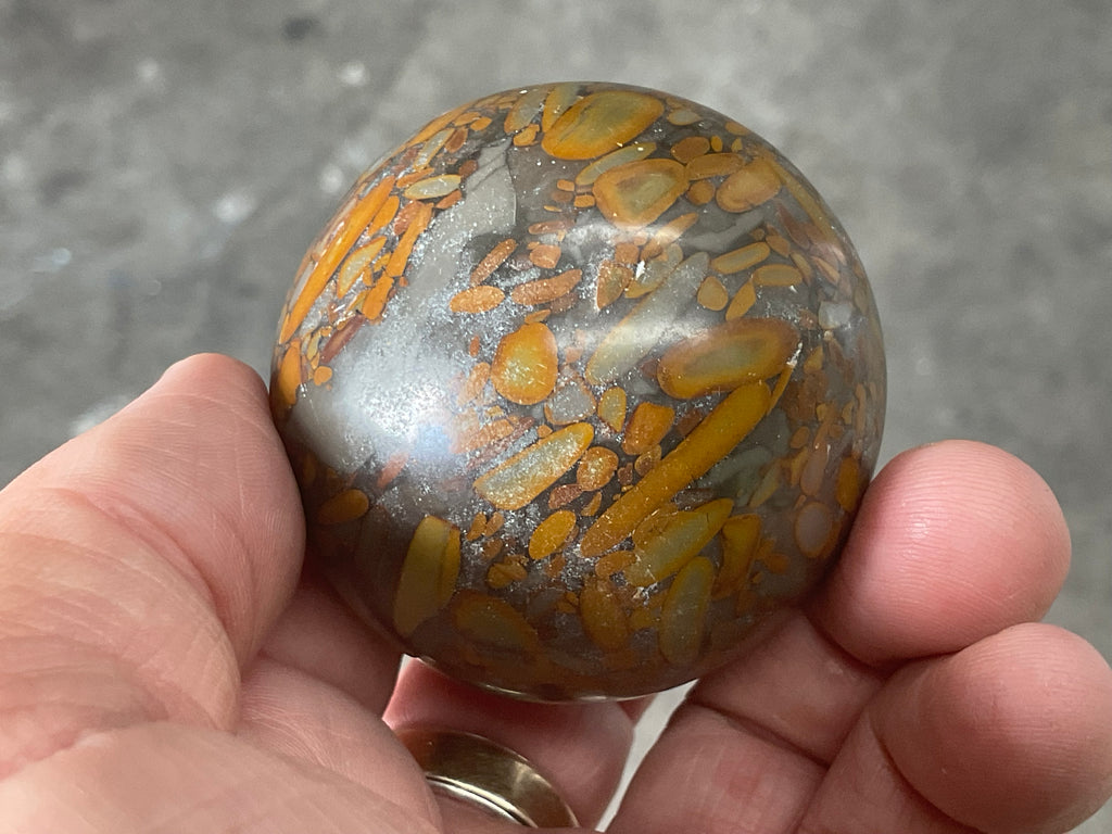 188g Bamboo Jasper Sphere 3B (Perfectly Imperfect)