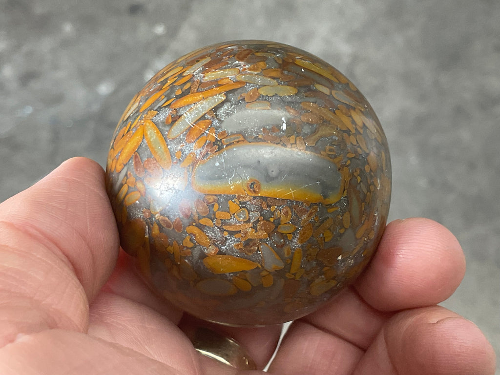 188g Bamboo Jasper Sphere 3B (Perfectly Imperfect)