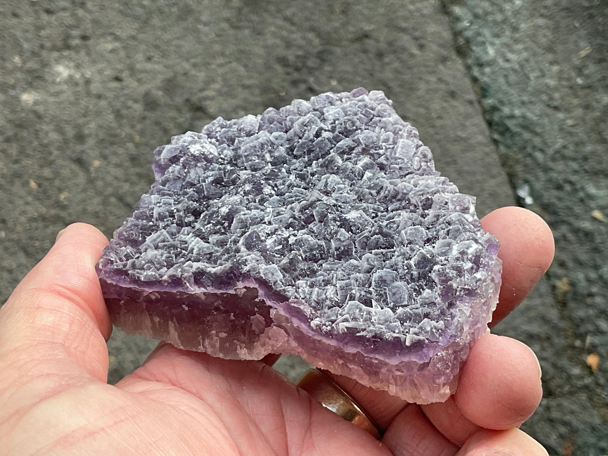 281g Purple Fluorite with Quartz Specimen 2B from Fujian, China