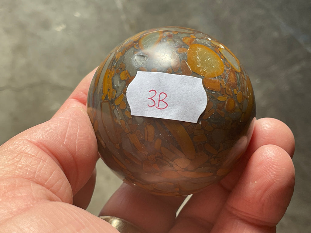 188g Bamboo Jasper Sphere 3B (Perfectly Imperfect)