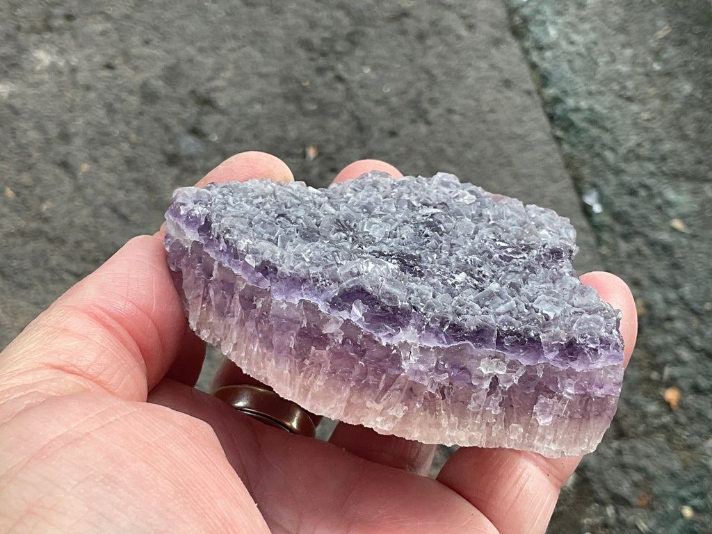 281g Purple Fluorite with Quartz Specimen 2B from Fujian, China