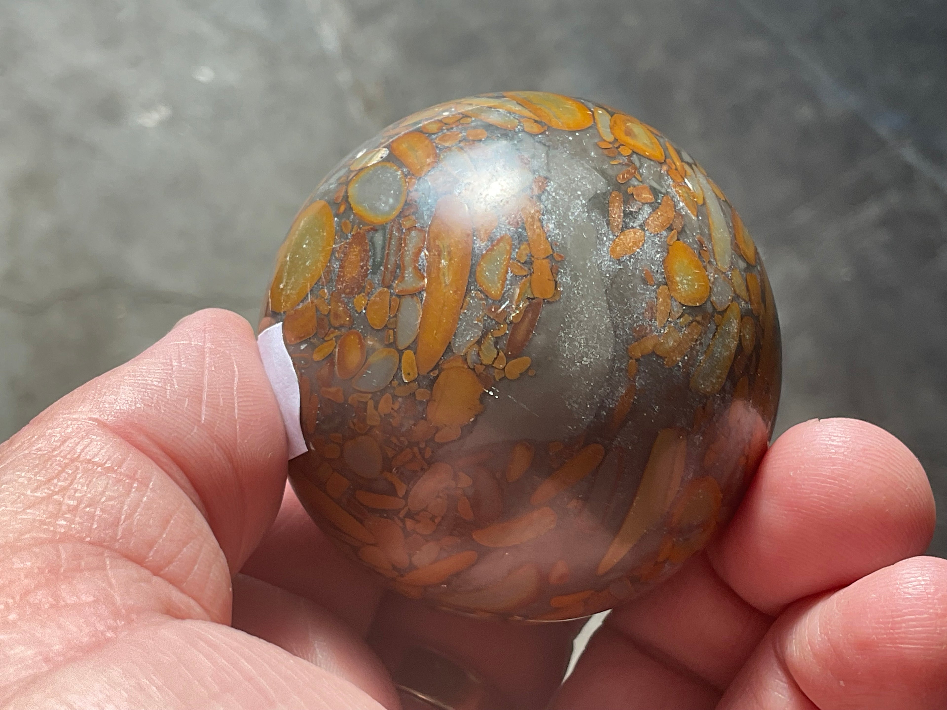 188g Bamboo Jasper Sphere 3B (Perfectly Imperfect)