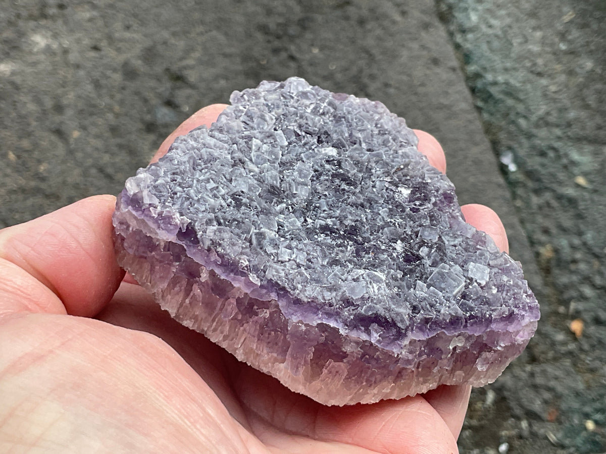 281g Purple Fluorite with Quartz Specimen 2B from Fujian, China