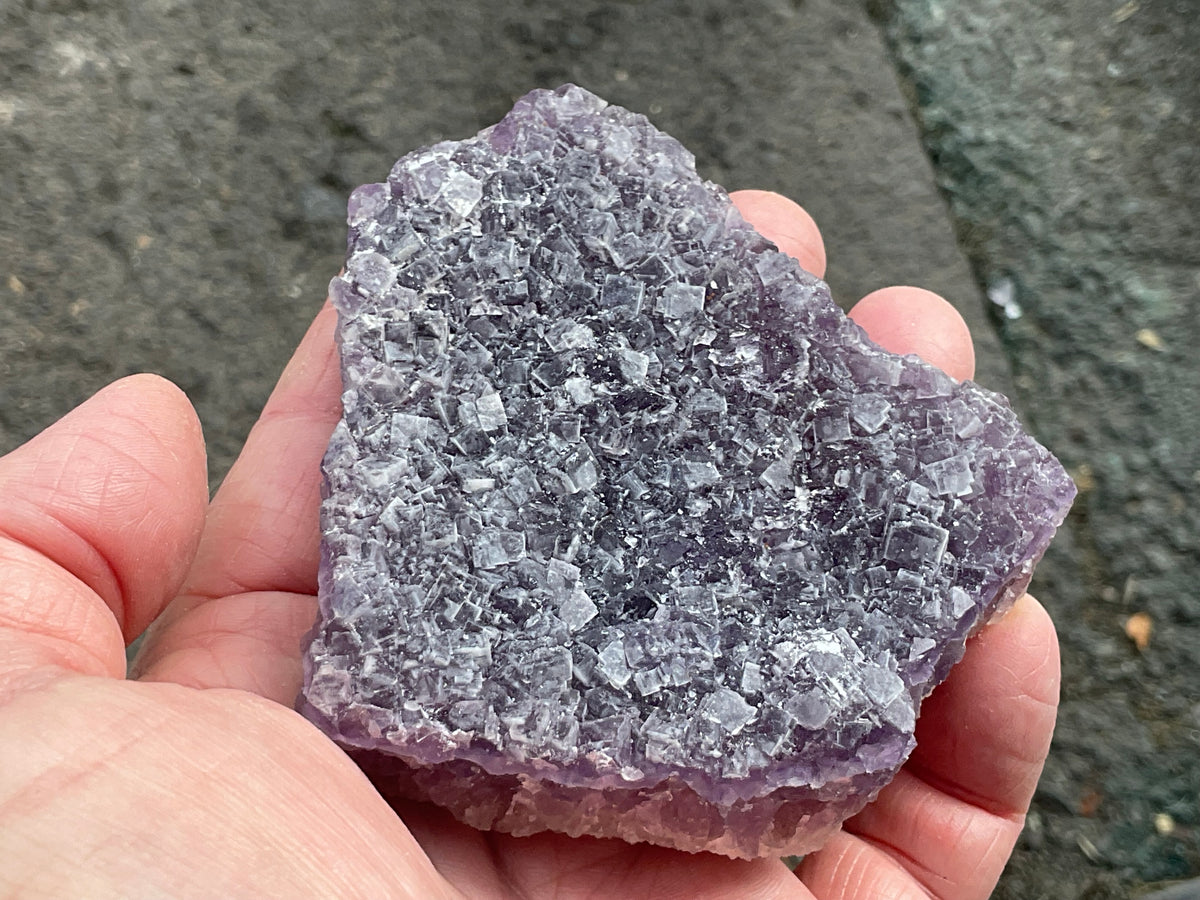 281g Purple Fluorite with Quartz Specimen 2B from Fujian, China