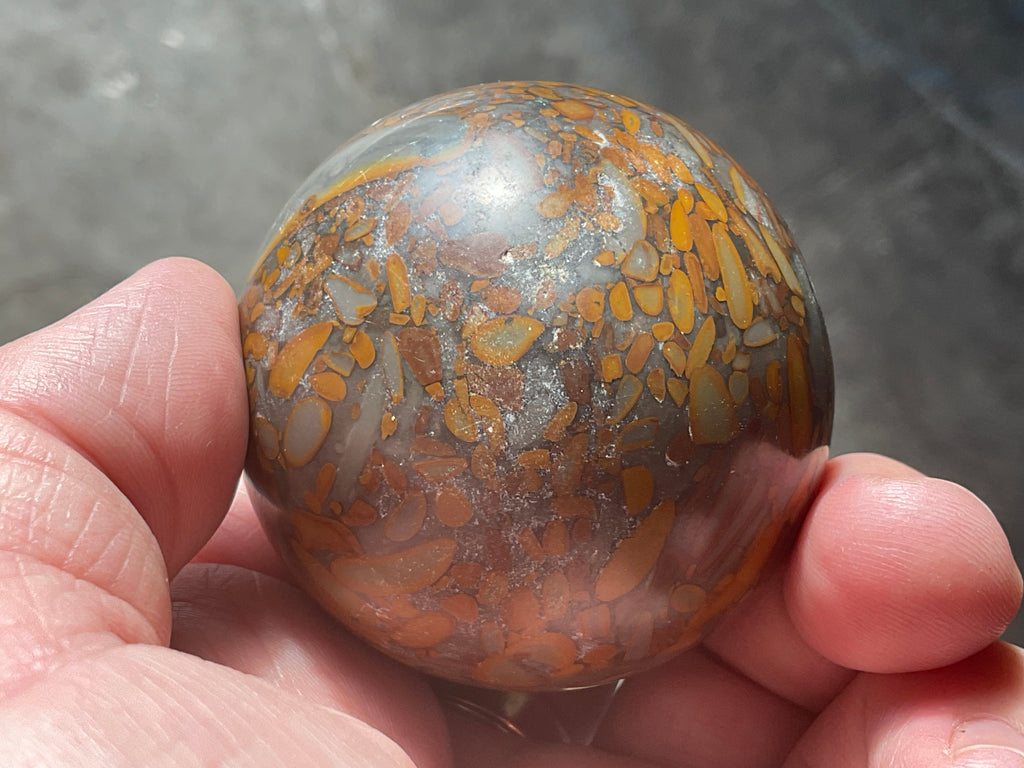 188g Bamboo Jasper Sphere 3B (Perfectly Imperfect)
