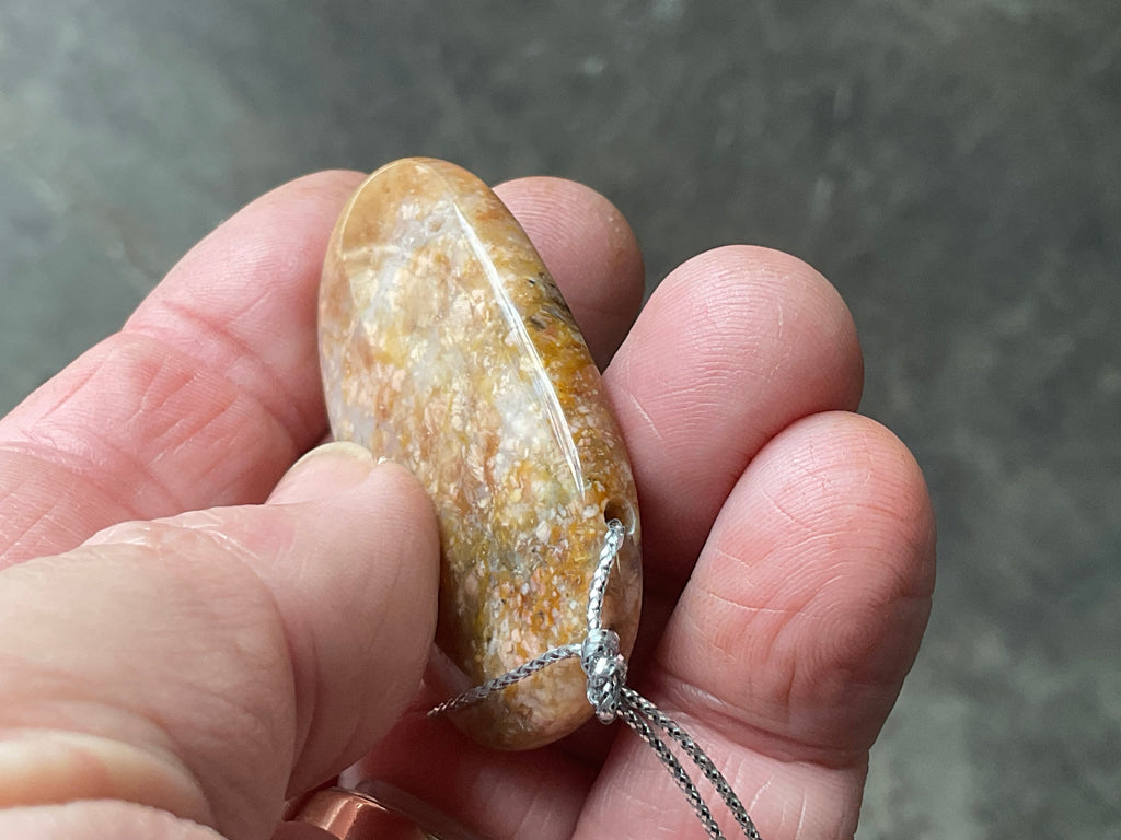 20g Heavily Included Quartz Pendant 2A