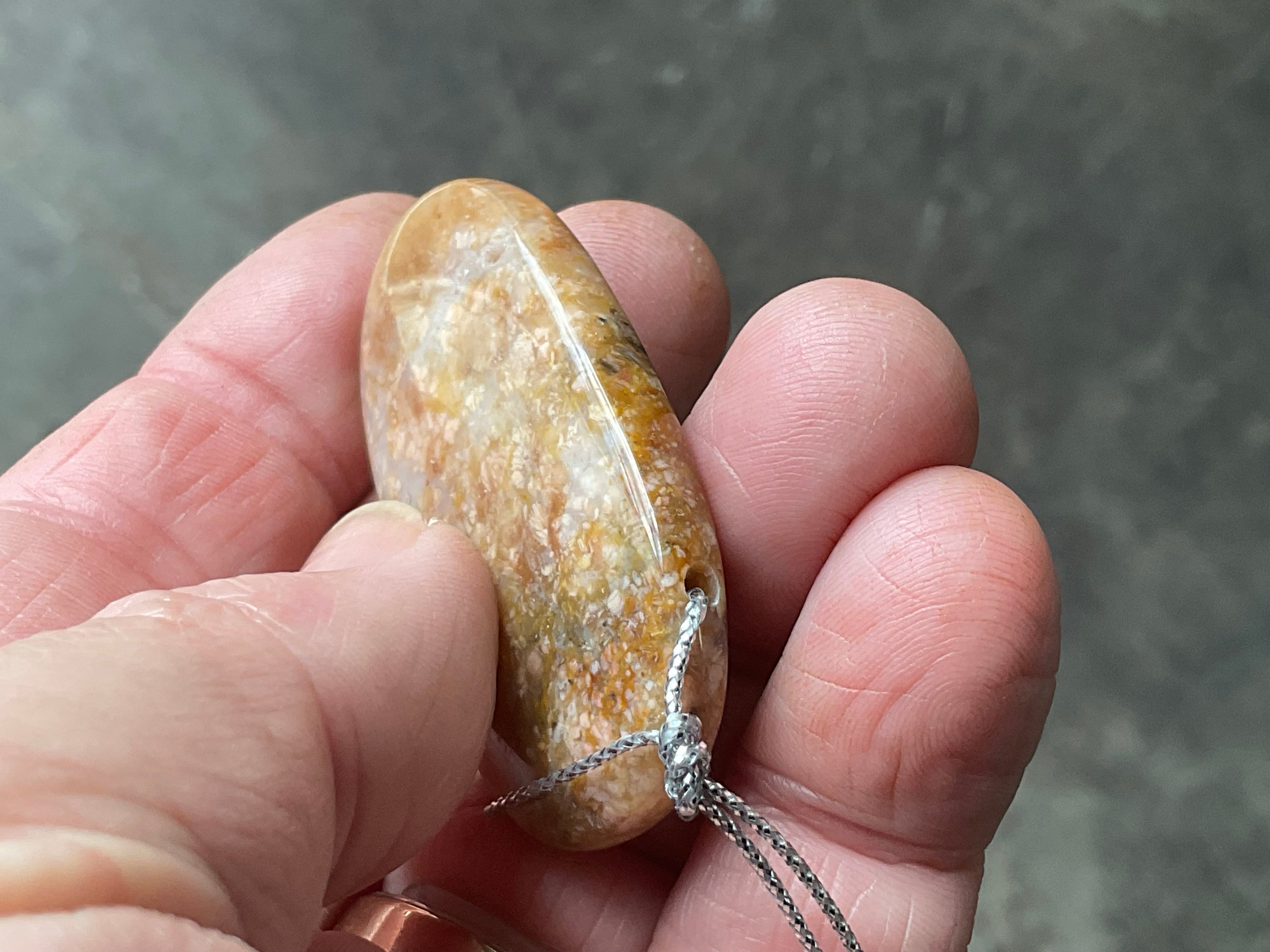 20g Heavily Included Quartz Pendant 2A