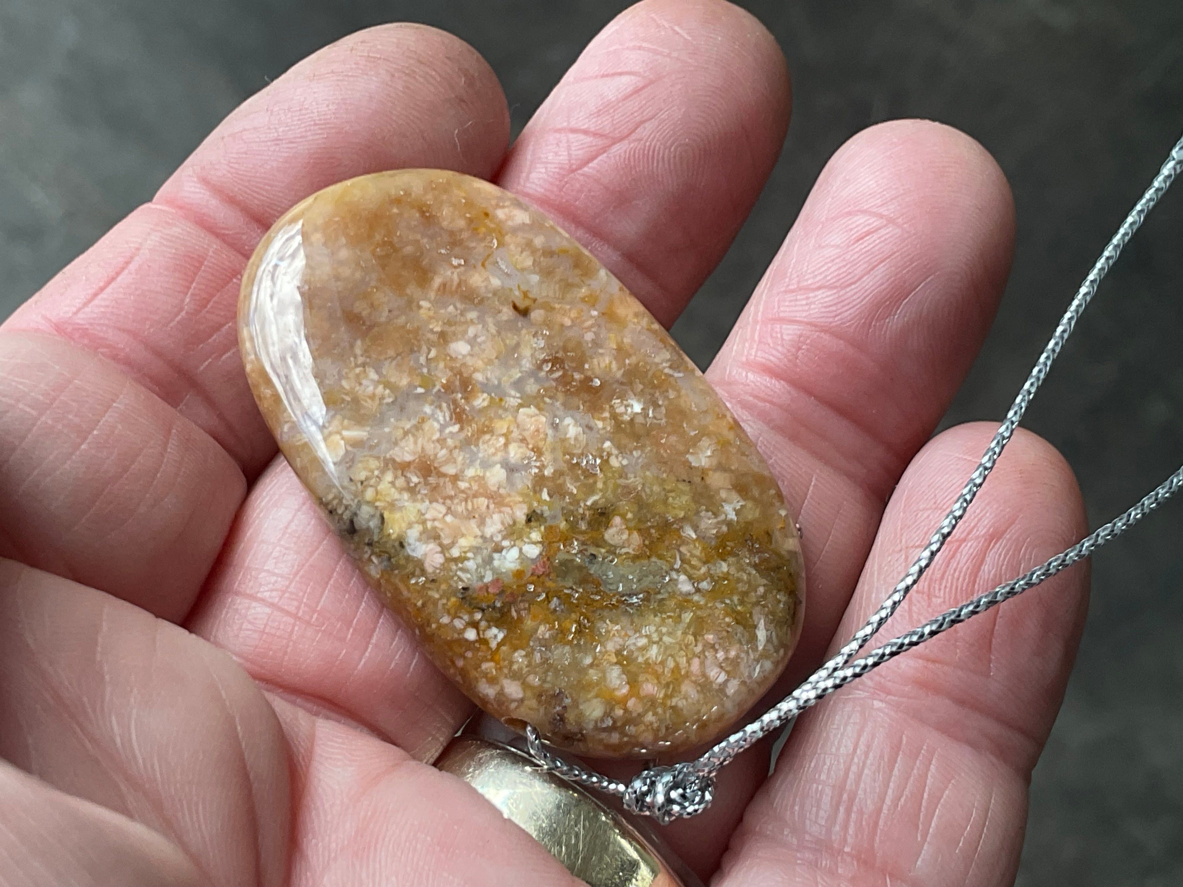 20g Heavily Included Quartz Pendant 2A