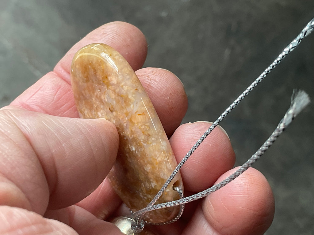 20g Heavily Included Quartz Pendant 2A