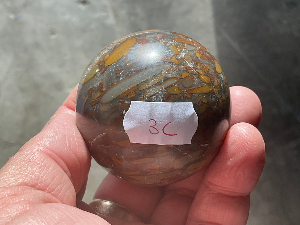 188g Bamboo Jasper Sphere 3C (Perfectly Imperfect)