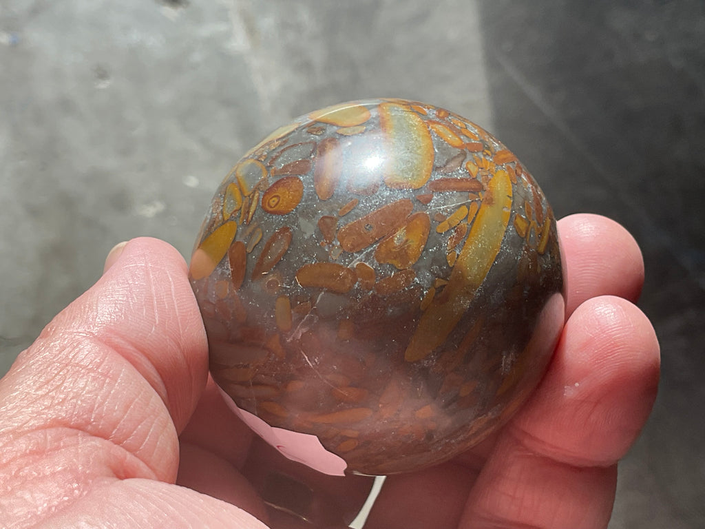 188g Bamboo Jasper Sphere 3C (Perfectly Imperfect)