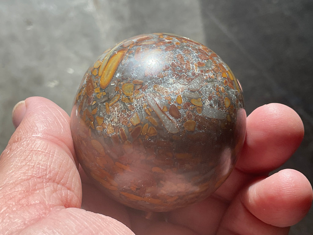 188g Bamboo Jasper Sphere 3C (Perfectly Imperfect)