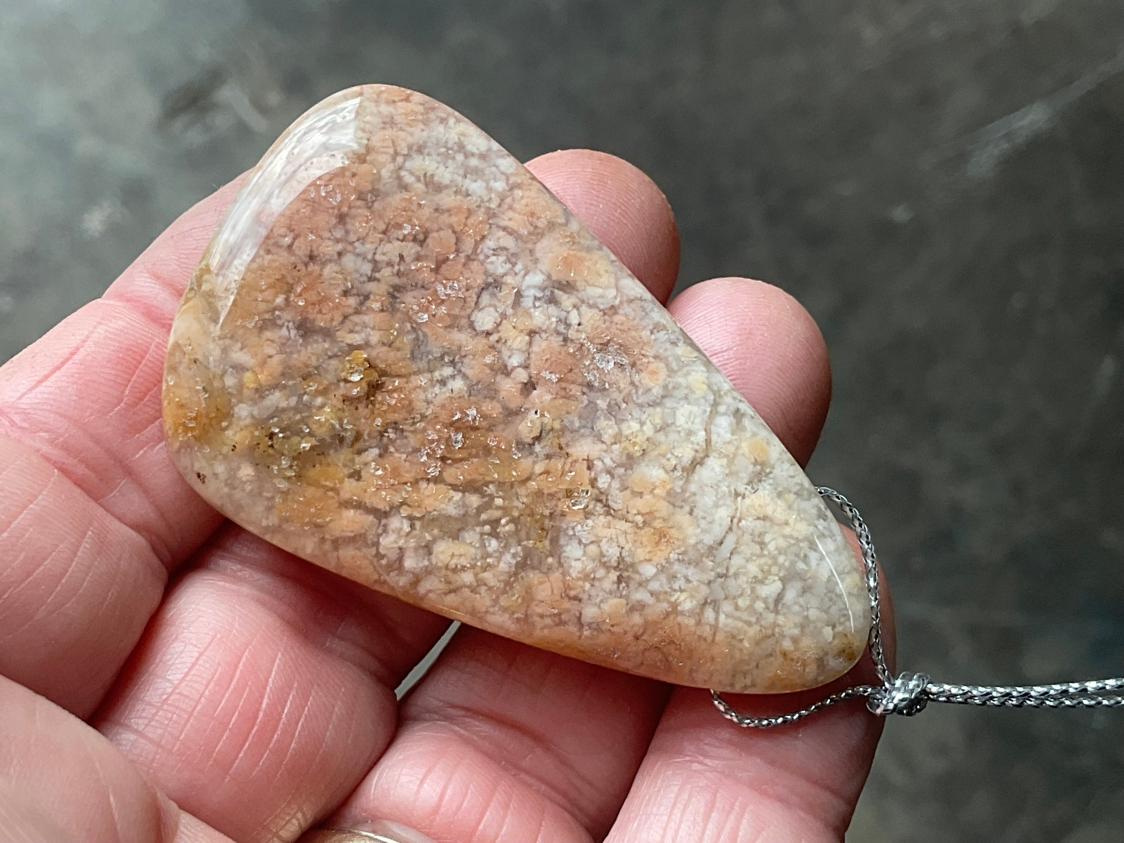 30g Heavily Included Quartz Pendant 4A