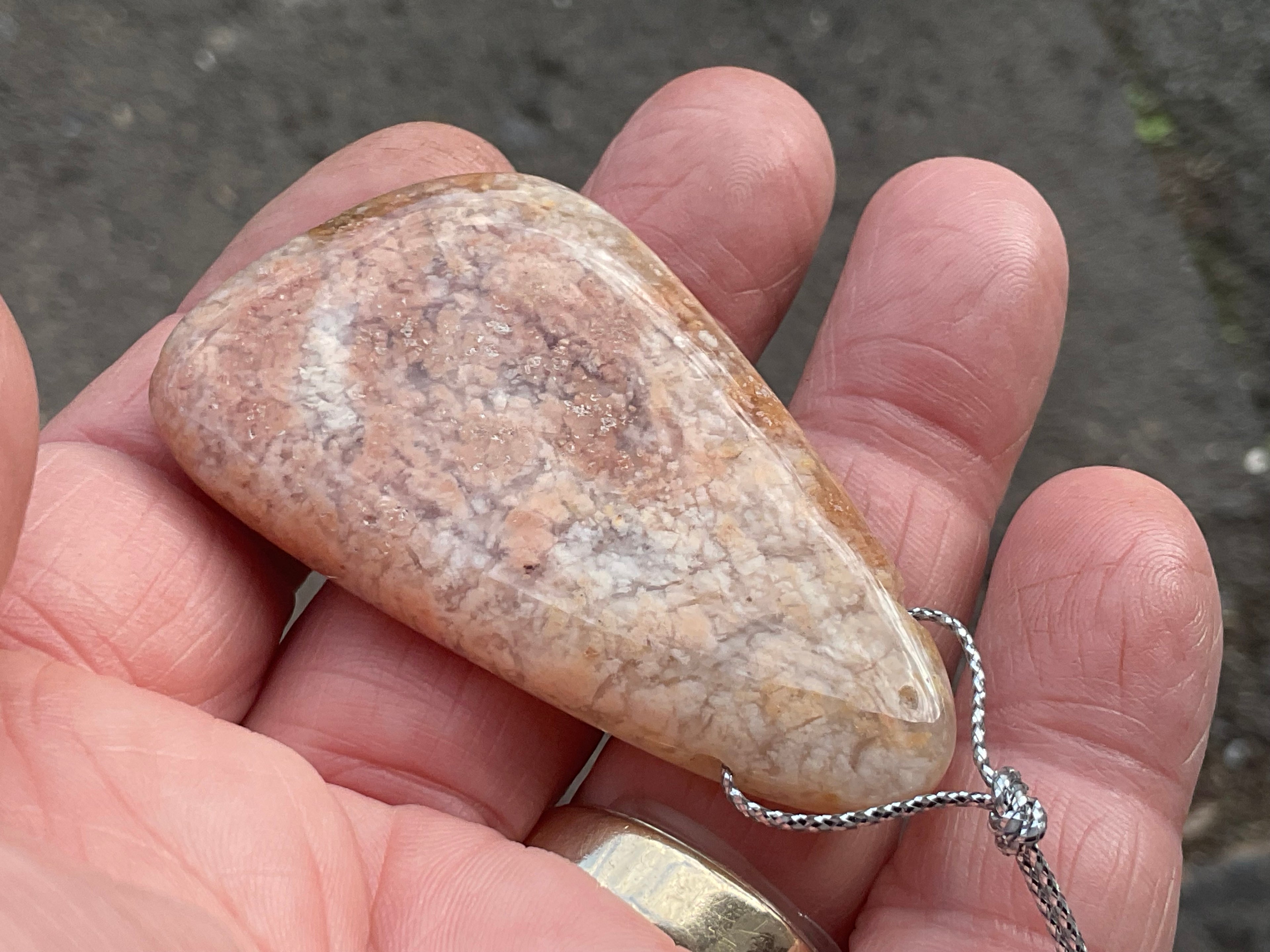 30g Heavily Included Quartz Pendant 4A