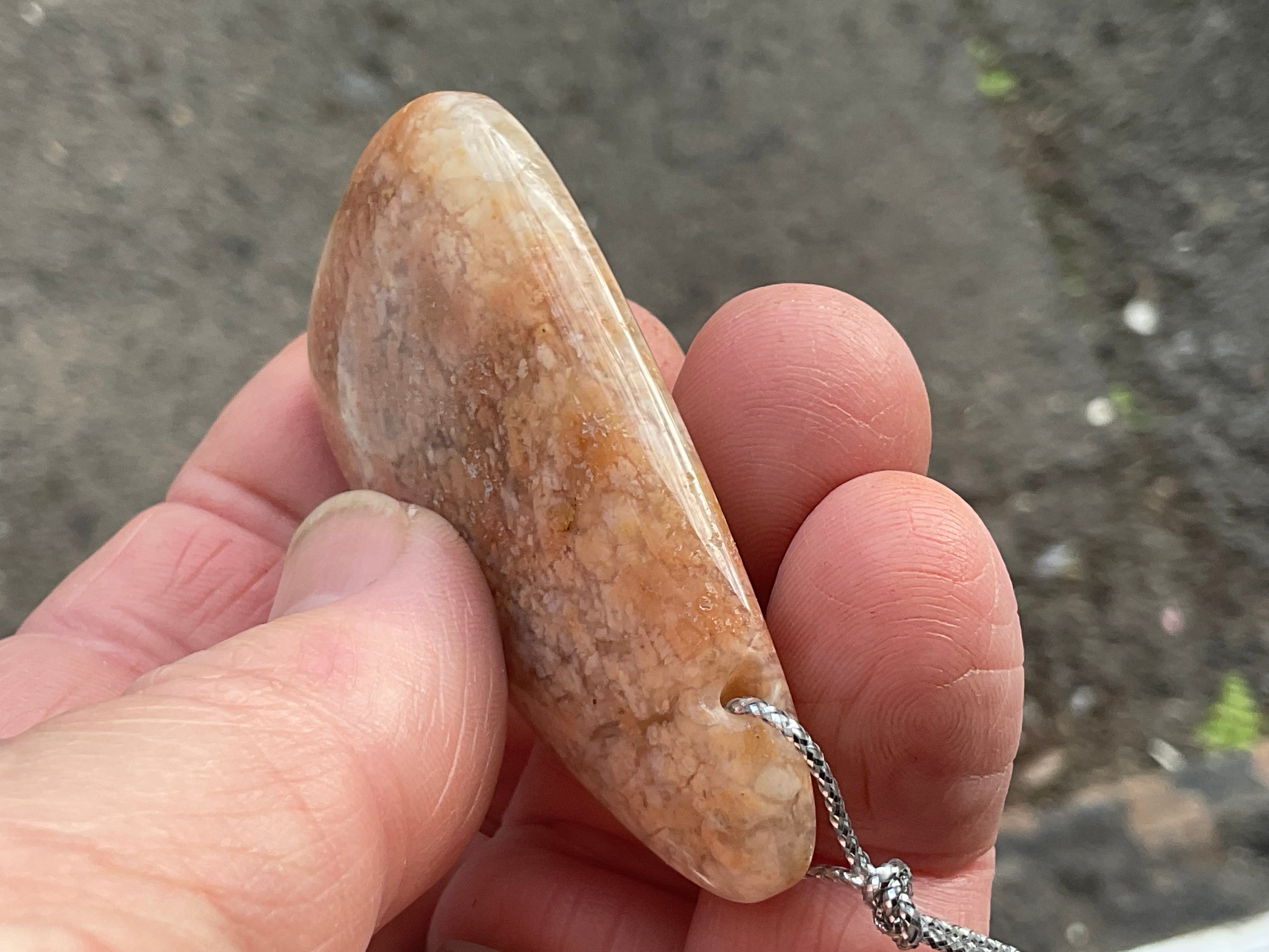 30g Heavily Included Quartz Pendant 4A