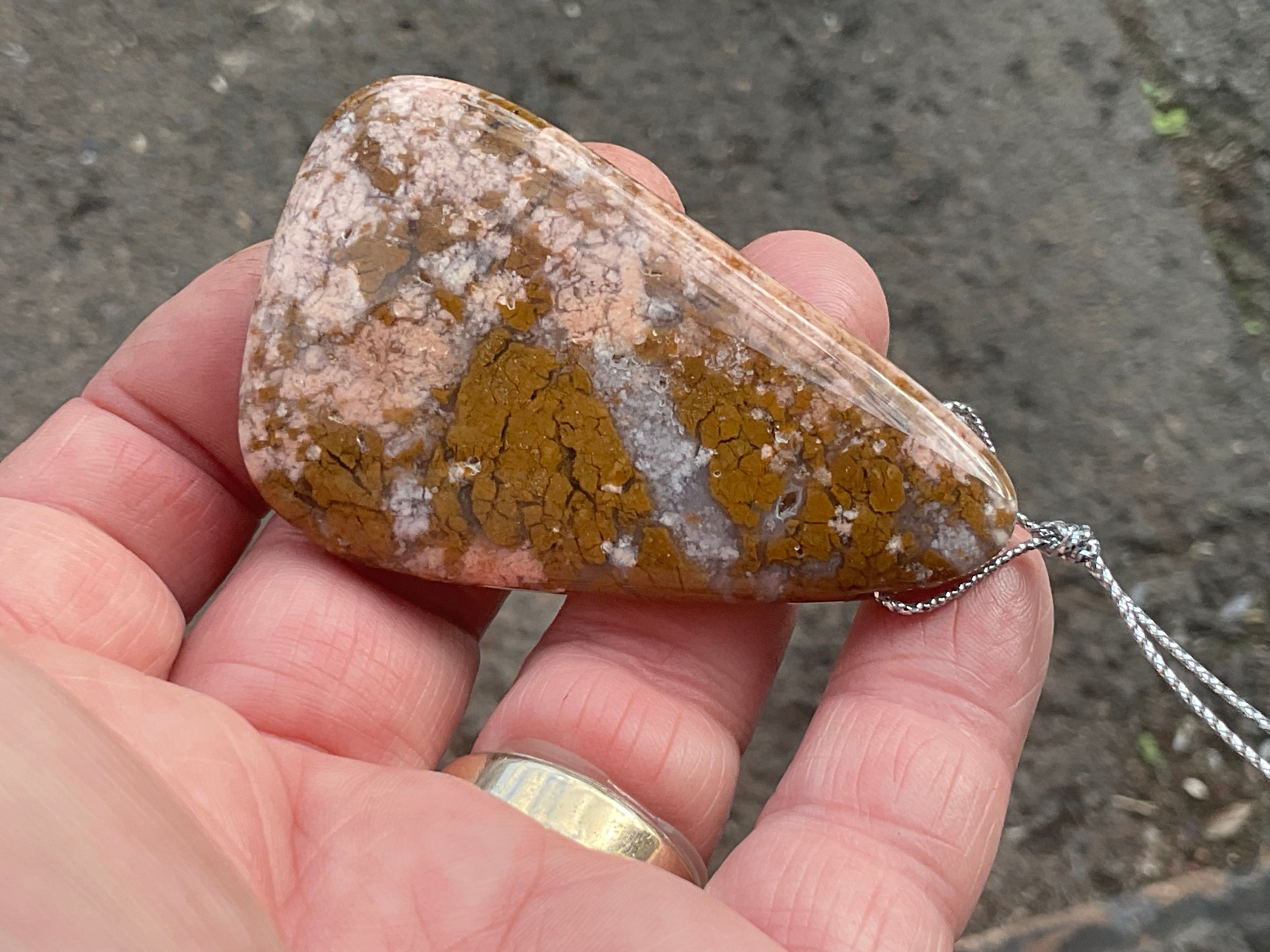 38g Heavily Included Quartz Pendant 5A