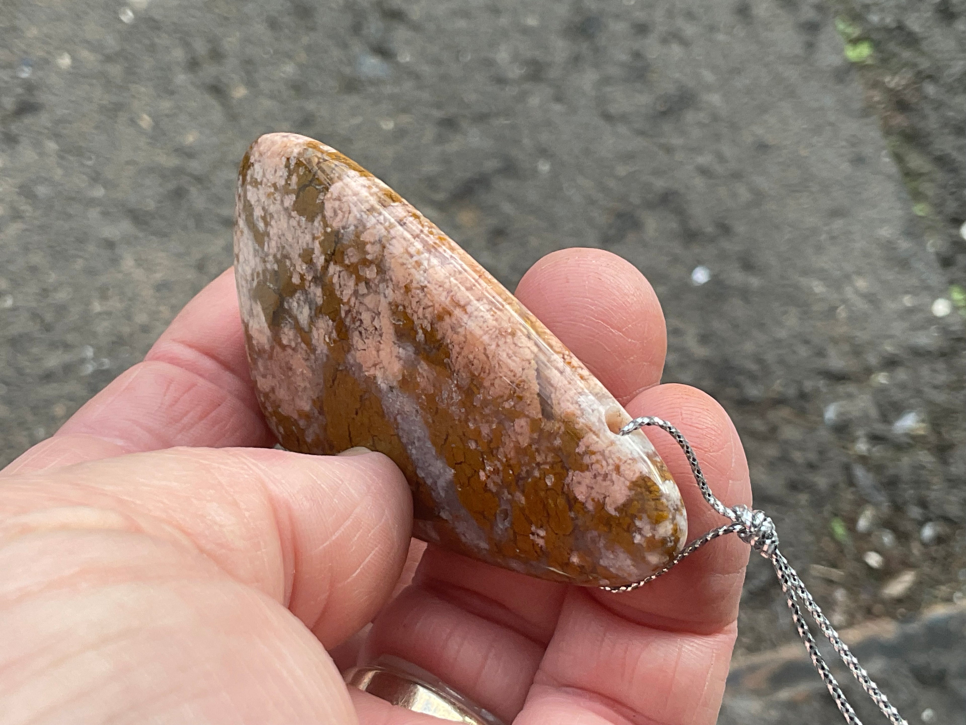 38g Heavily Included Quartz Pendant 5A