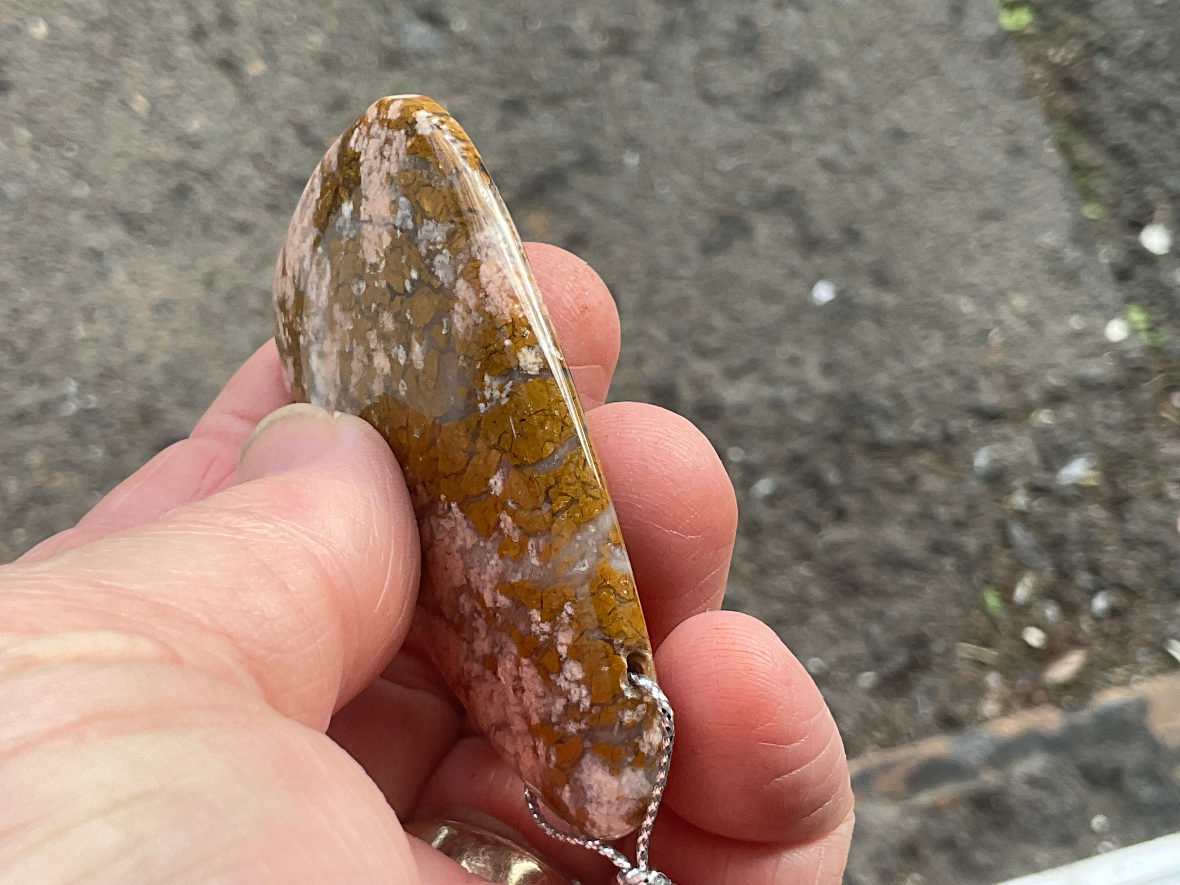 38g Heavily Included Quartz Pendant 5A