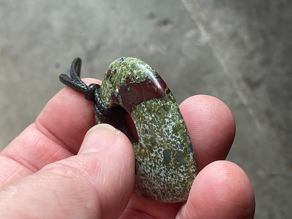 20g Dragons Blood Jasper Heart Pendant 1A