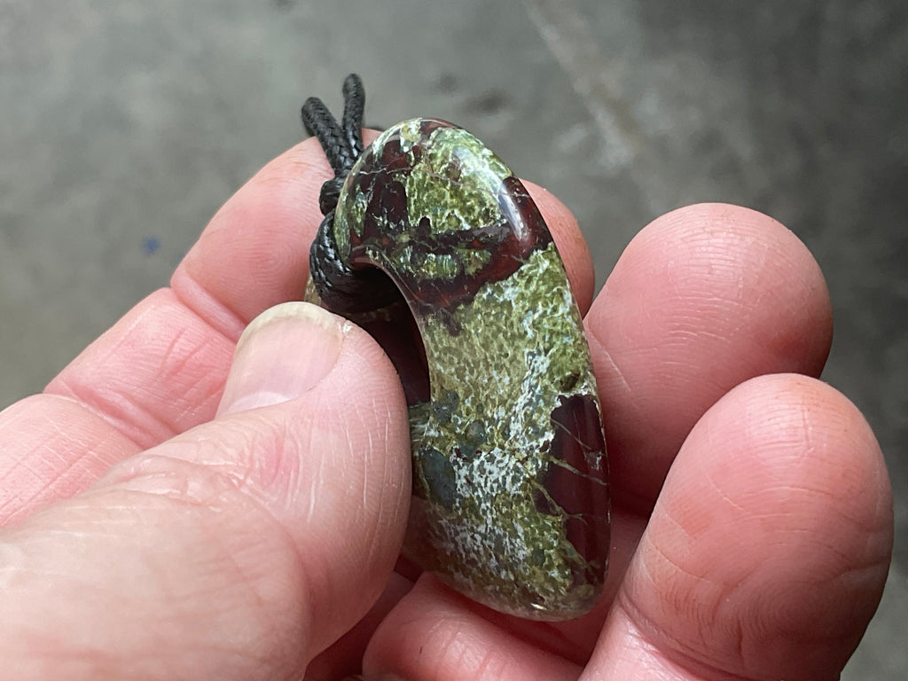 20g Dragons Blood Jasper Heart Pendant 1A