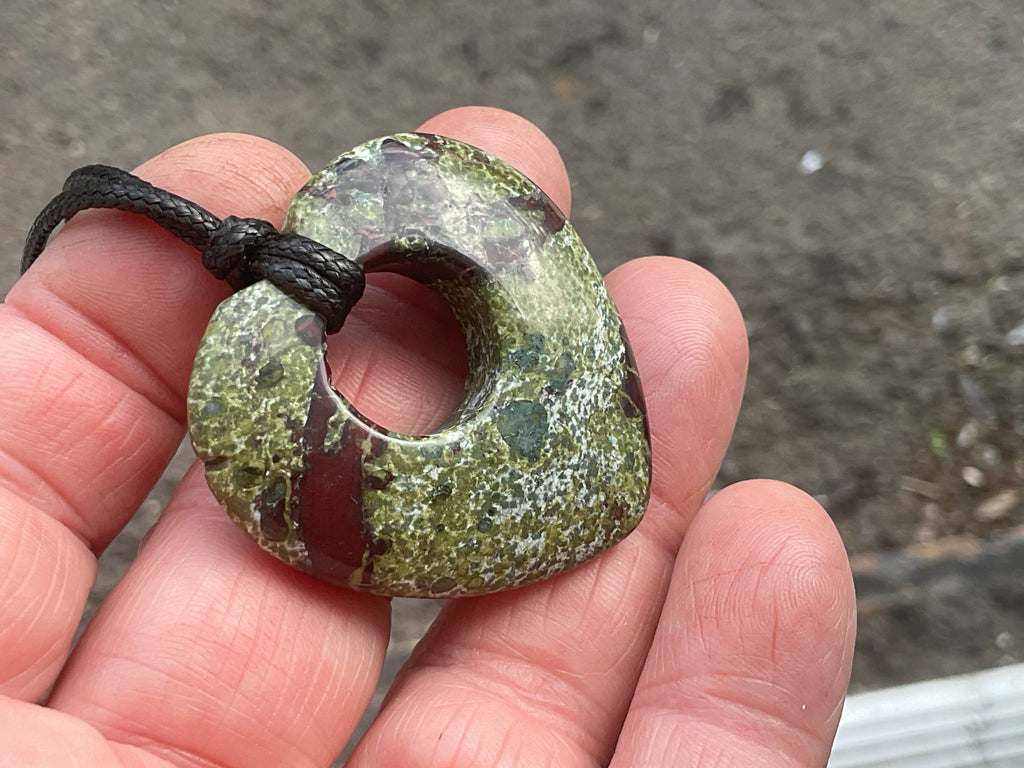 20g Dragons Blood Jasper Heart Pendant 1A