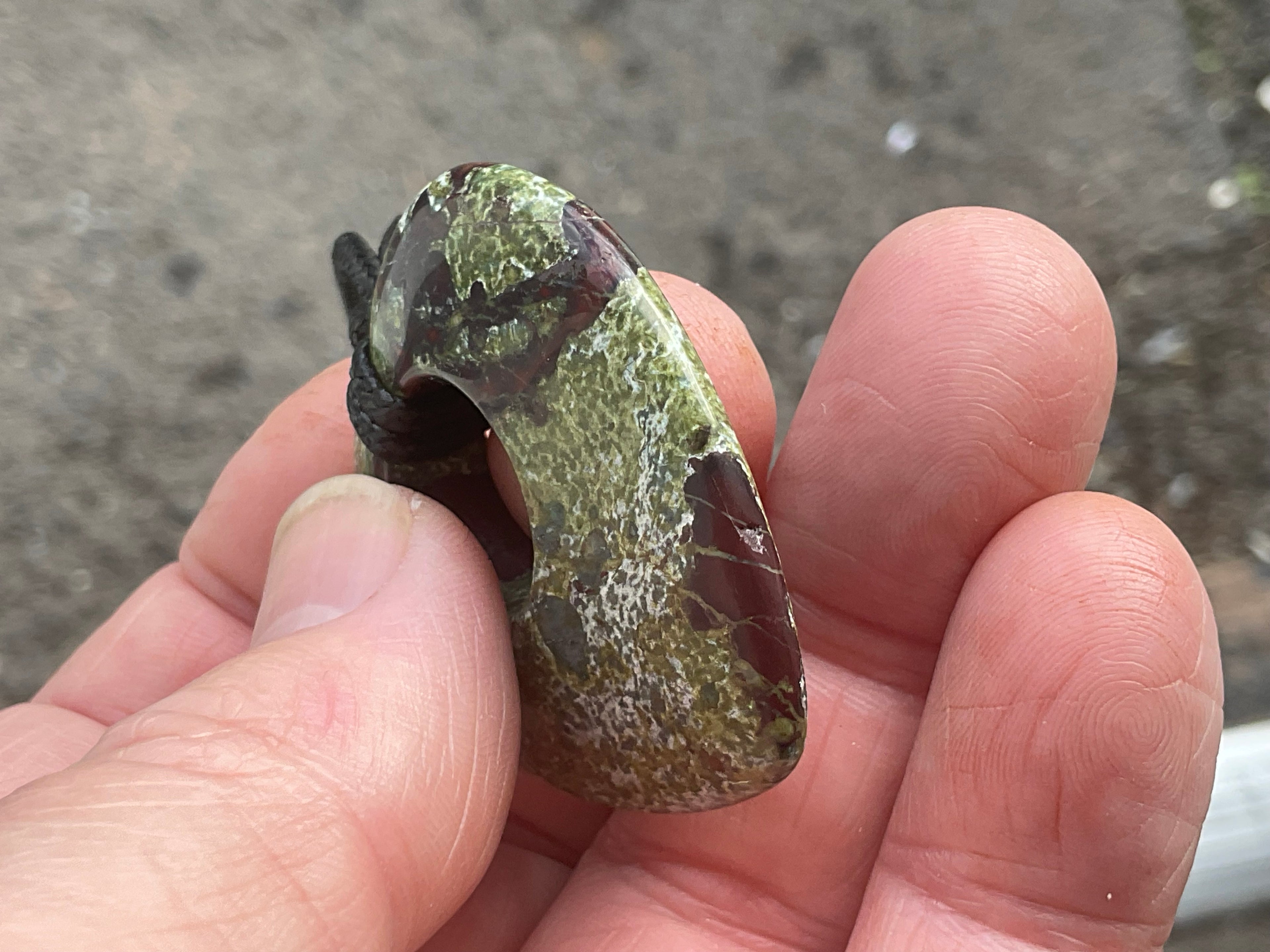 20g Dragons Blood Jasper Heart Pendant 1A