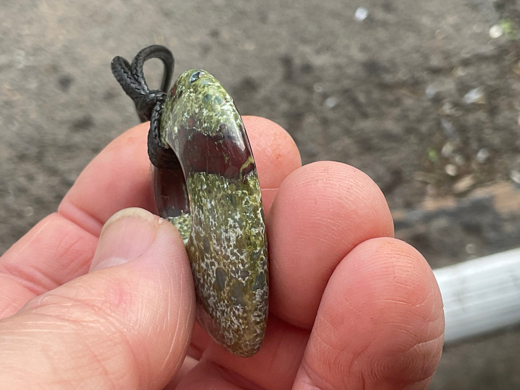 20g Dragons Blood Jasper Heart Pendant 1A