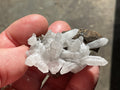 50g Clear Quartz Points on Brown Calcite Specimen 3C from Fujian, China