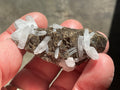 42g Clear Quartz Points on Brown Calcite Specimen 4A from Fujian, China