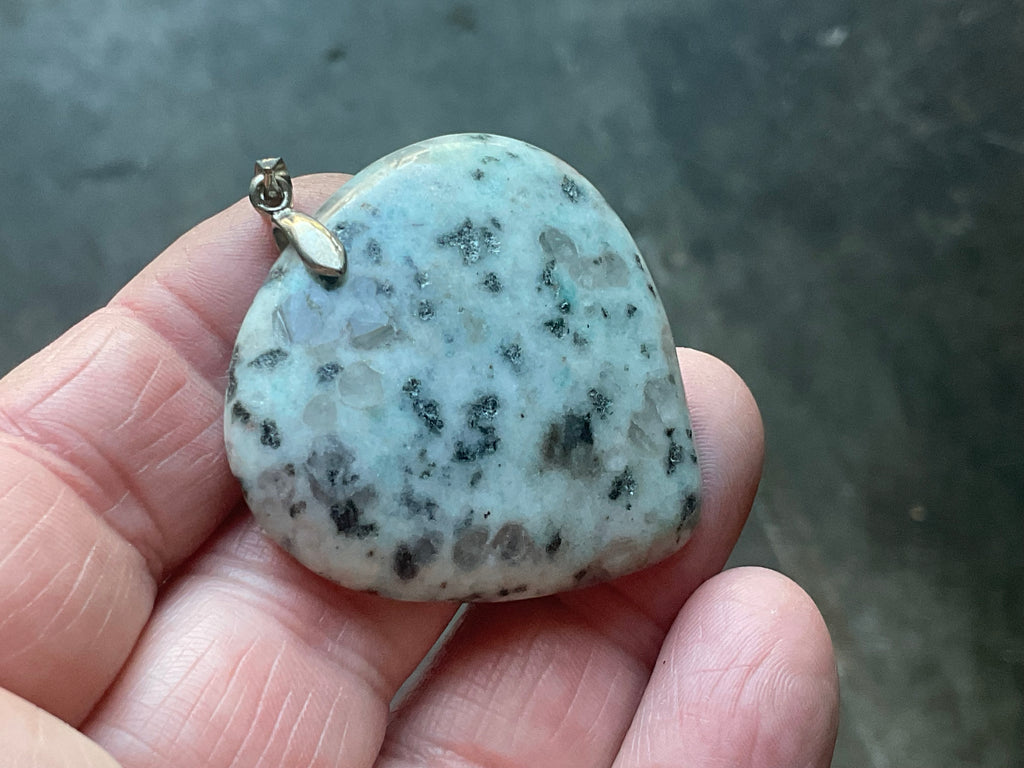 19g Kiwi Jasper Heart Pendant