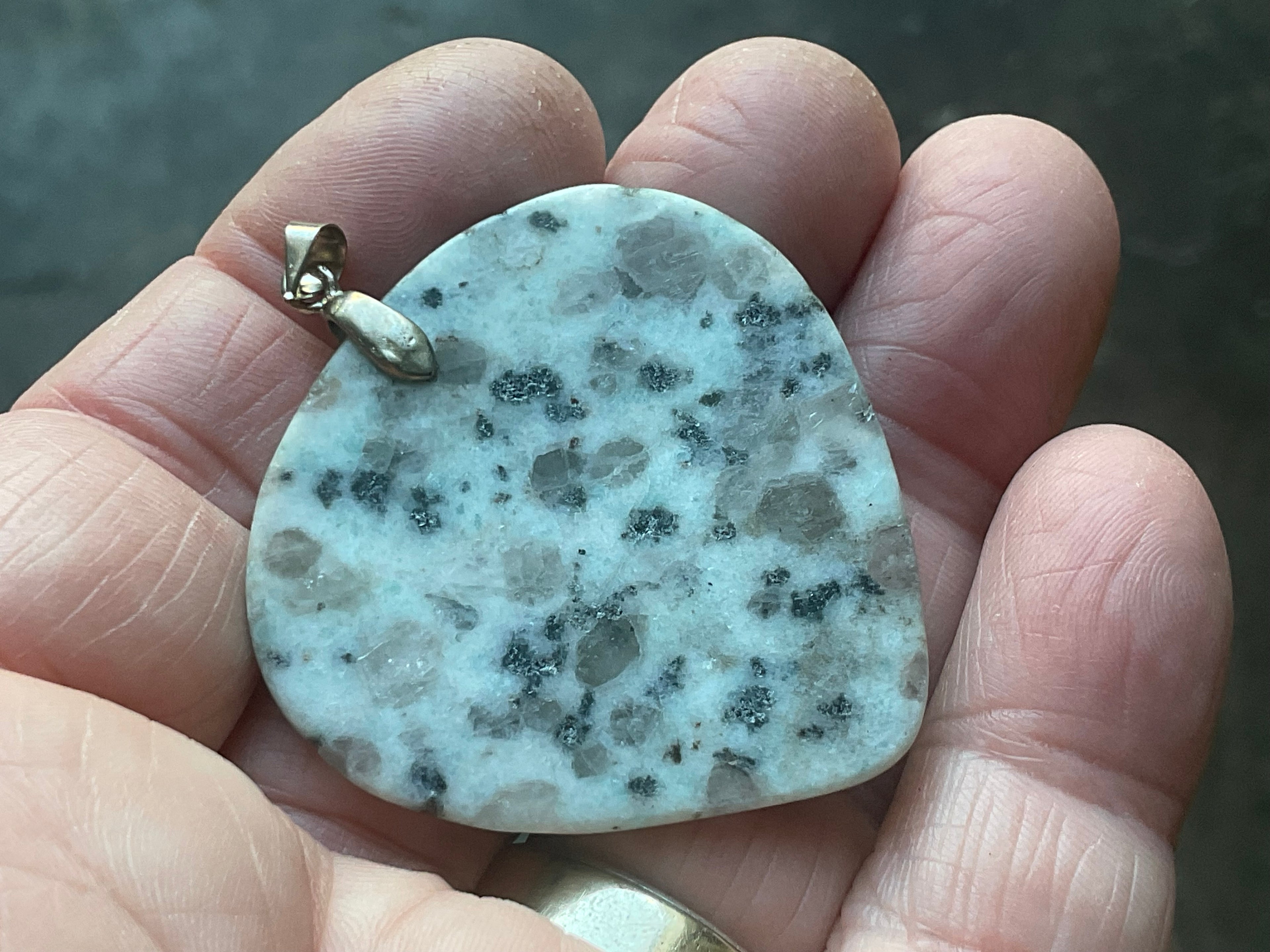 19g Kiwi Jasper Heart Pendant