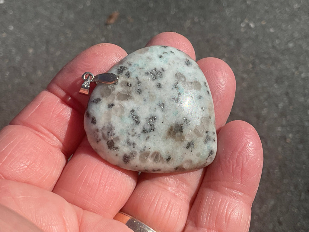 19g Kiwi Jasper Heart Pendant