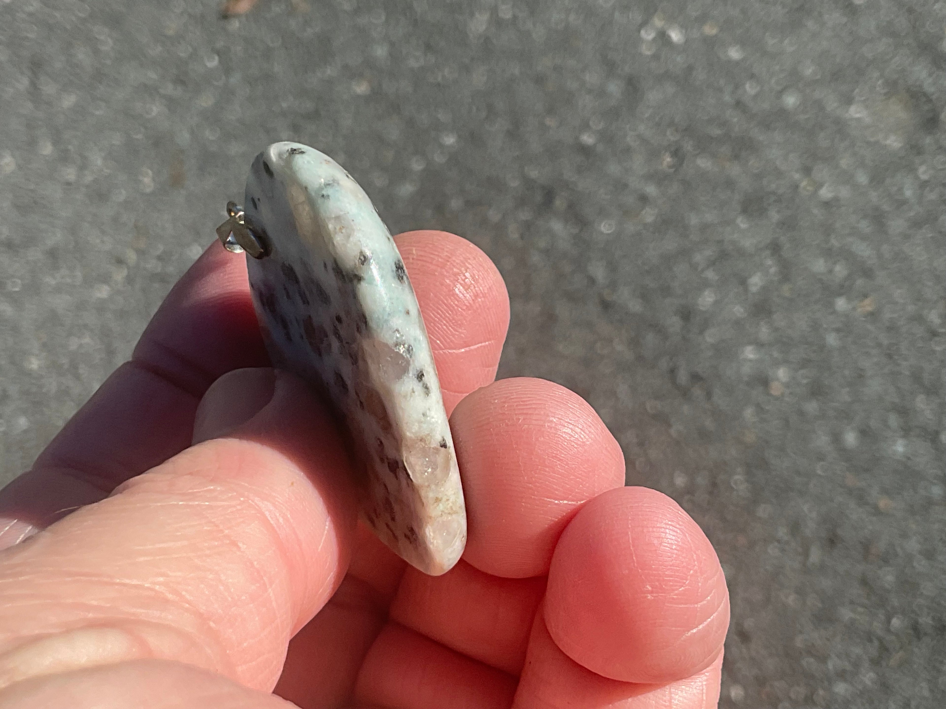 19g Kiwi Jasper Heart Pendant