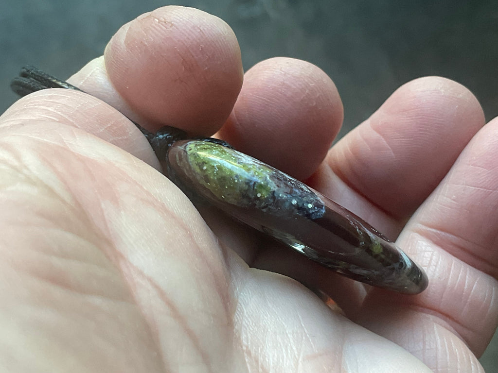 18g Dragons Blood Jasper Heart Pendant 2B