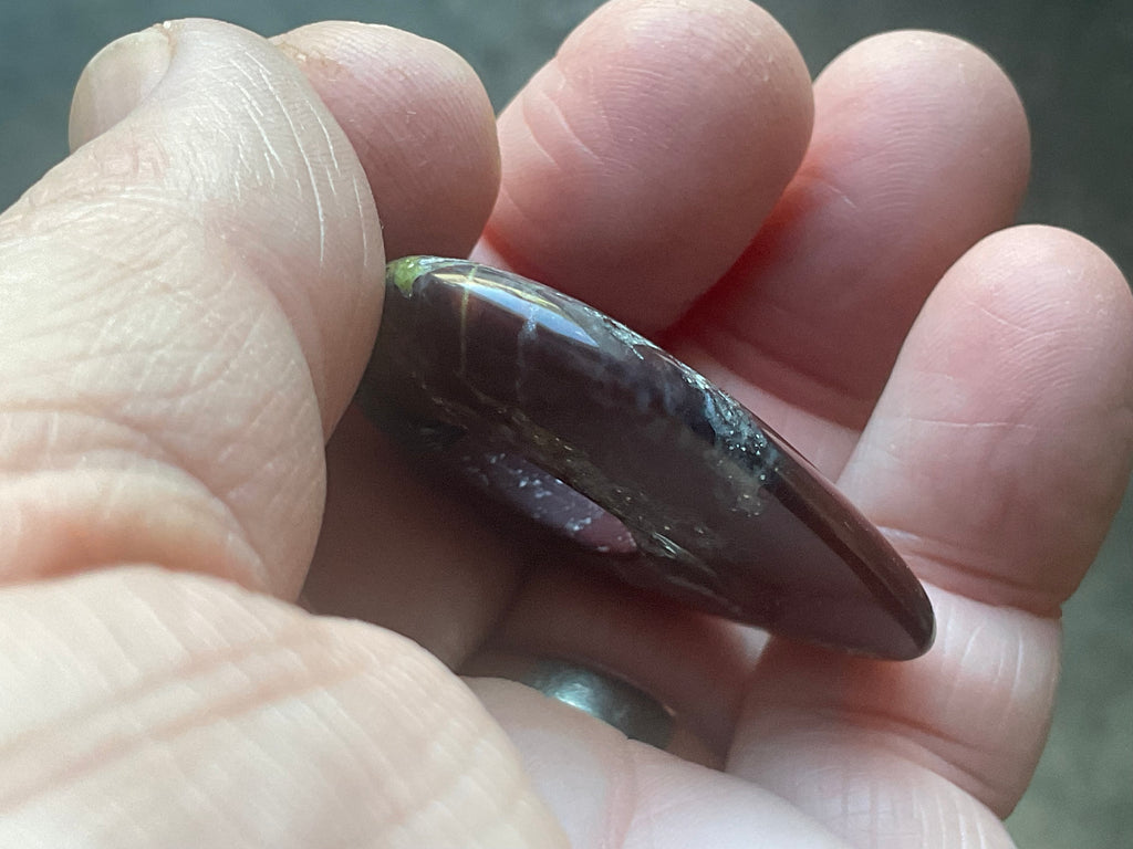 18g Dragons Blood Jasper Heart Pendant 2B
