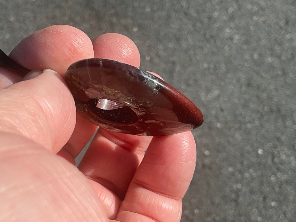 18g Dragons Blood Jasper Heart Pendant 2B