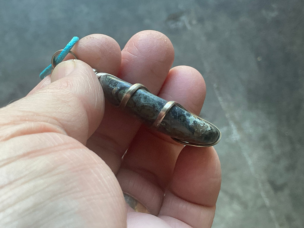 22g Kambaba Jasper Wire Wrapped Pendant B