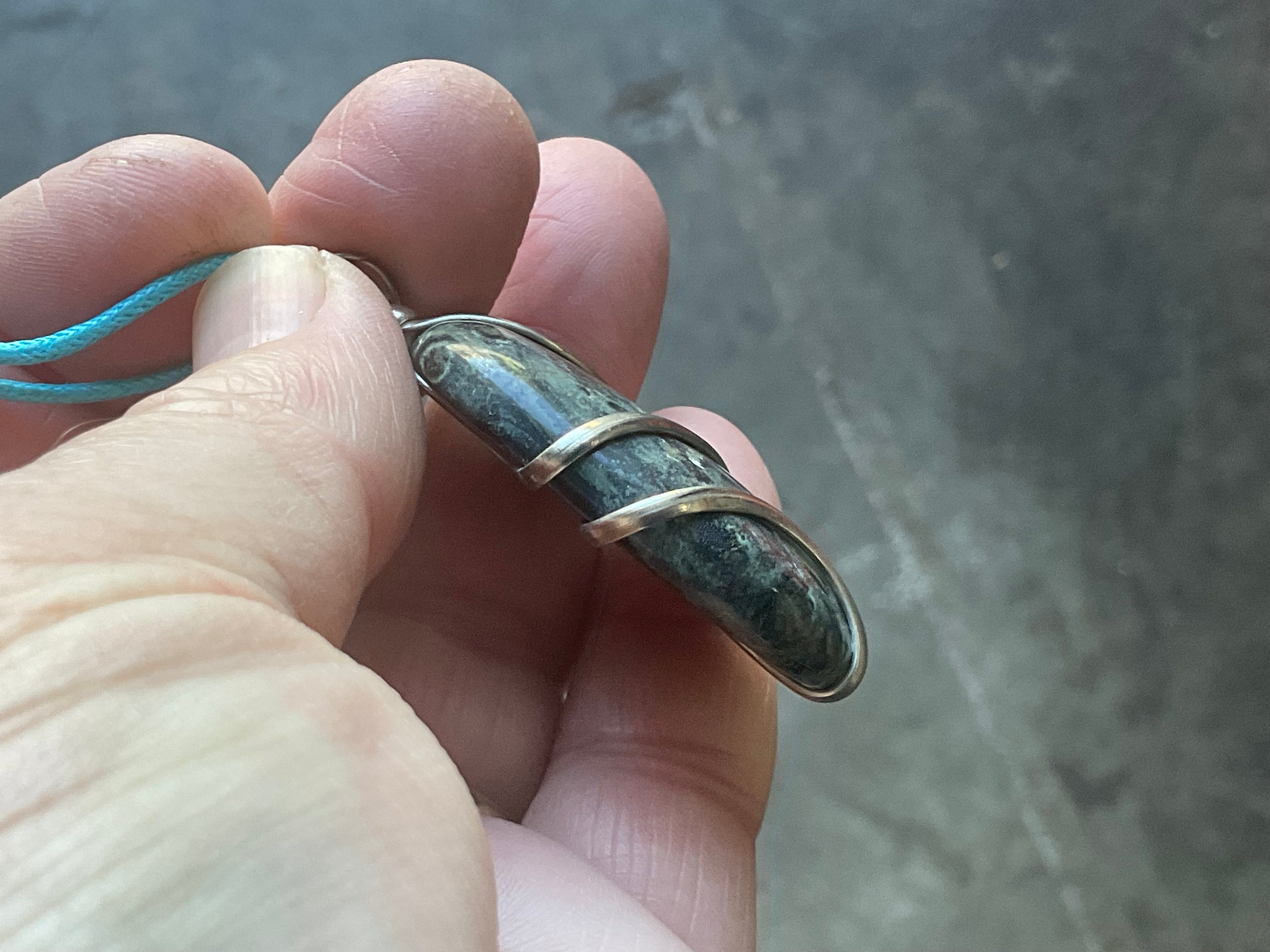 22g Kambaba Jasper Wire Wrapped Pendant B