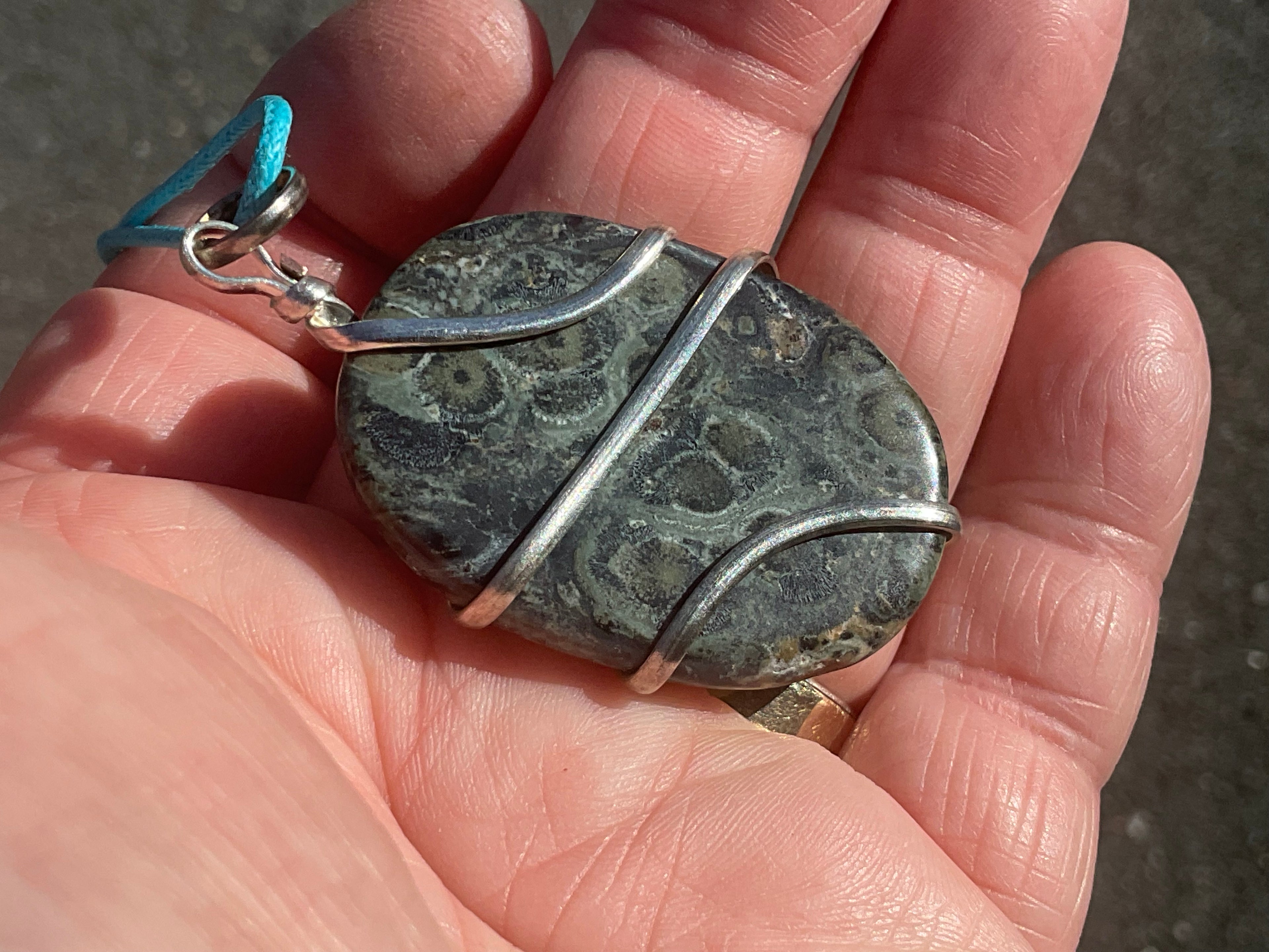 22g Kambaba Jasper Wire Wrapped Pendant B